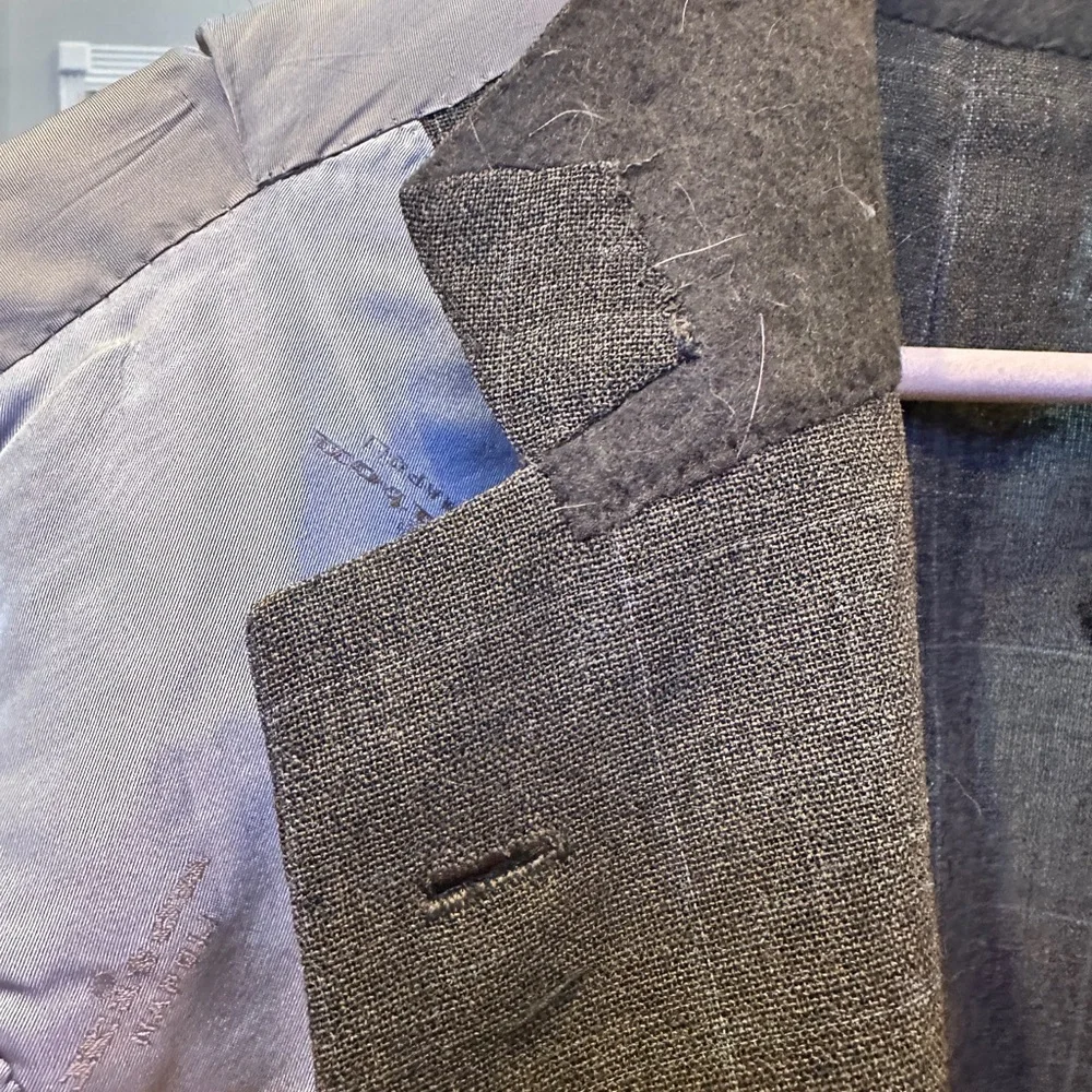 Kiton Brown Gray Sport Coat Premium Wool Mohair Size 54 Drop 7L - Picture 9 of 16